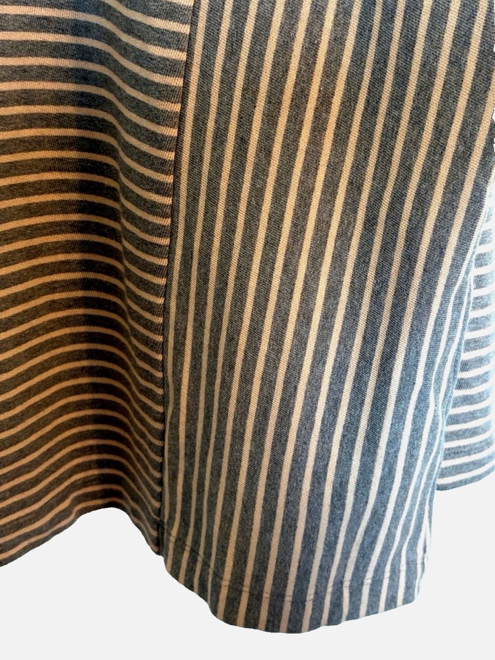 J. Jill NWT 3X Striped Mock Neck Knit Top Tan Gray Long Sleeve Plus French Terry - Picture 6 of 10